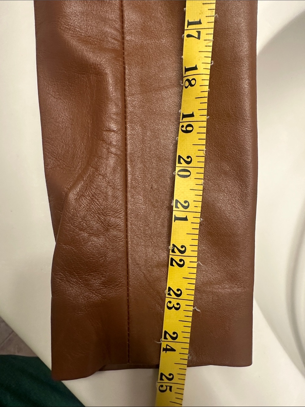 Michael Kors Cognac Brown Leather Zip Moto Jacket - Picture 10 of 10